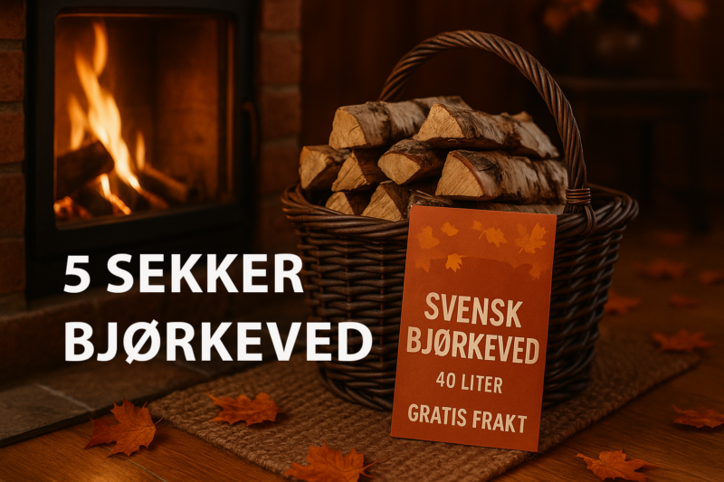SOMMERPAKKE 5 sekker Svensk Bjørkeved